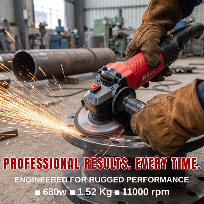 iBELL Angle Grinder IBL AG10-06, 1100W, 100MM Heavy Duty,11000 RPM with 6 Months Warranty