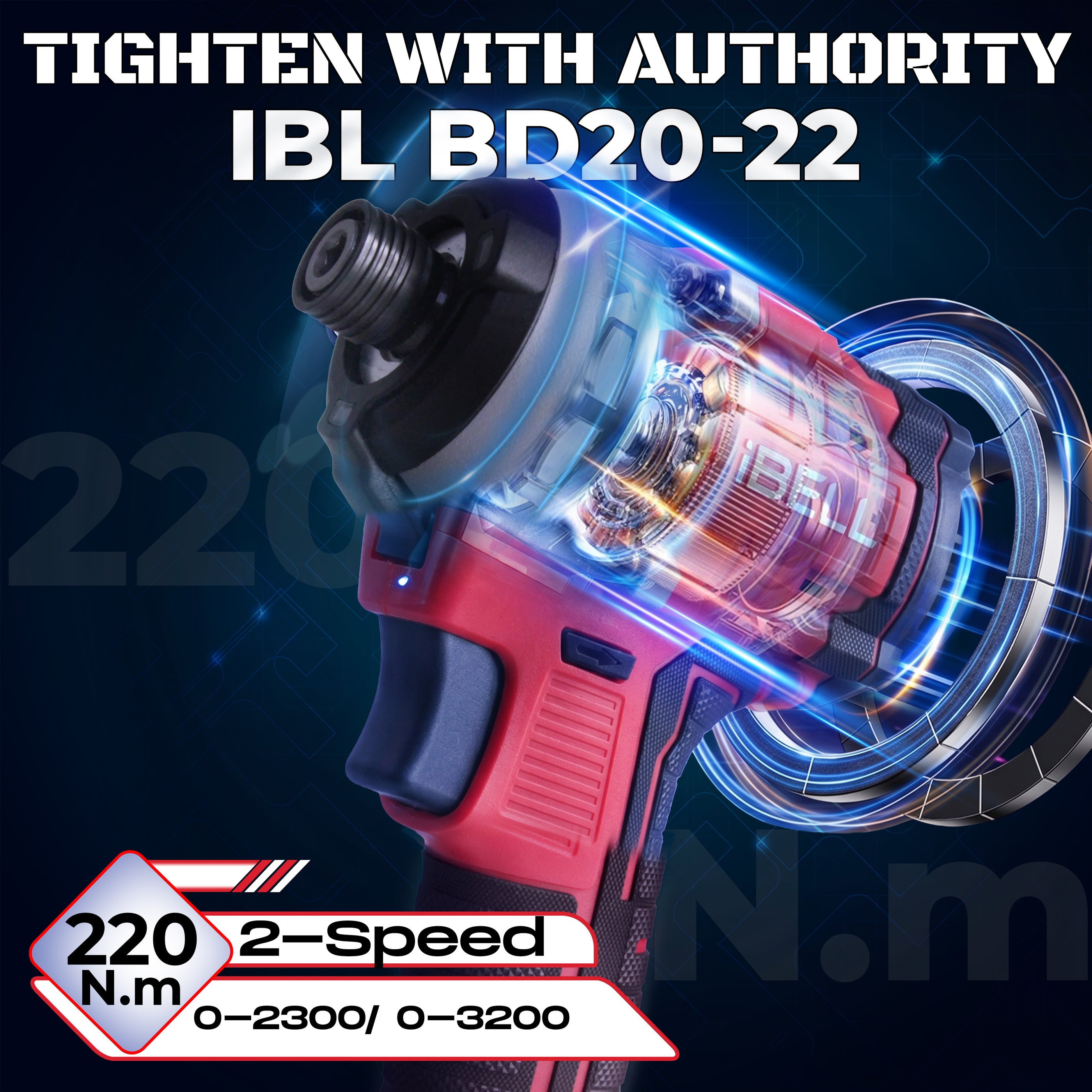 iBELL IBL BD20-22 20V Brushless Cordless Impact Screwdriver Impact Dri ...