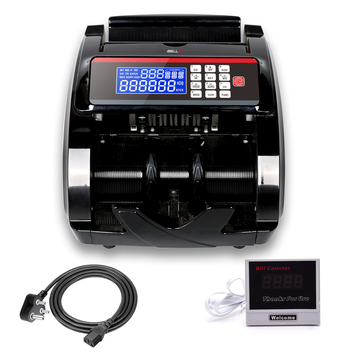 iBELL CM13-LB Money Counting Machine | High-Speed Cash Counter 1000 No ...