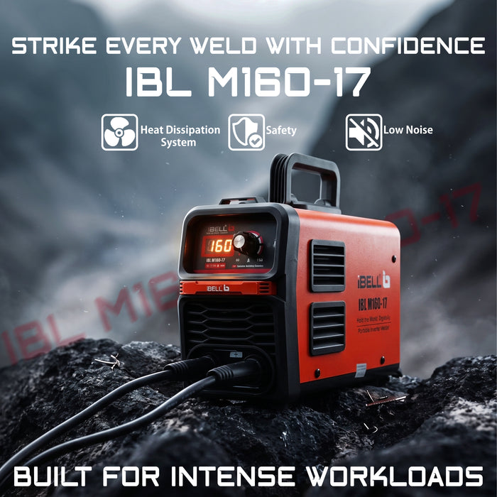IBELL M160-17 Inverter ARC Compact Welding Machine (IGBT) 160A with Hot Start & Anti-Stick Functions - 1 Year Warranty