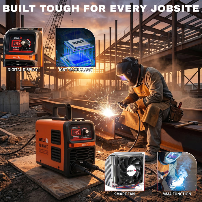 IBELL M160-17 Inverter ARC Compact Welding Machine (IGBT) 160A with Hot Start & Anti-Stick Functions - 1 Year Warranty