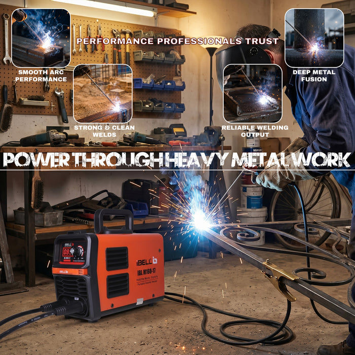 IBELL M160-17 Inverter ARC Compact Welding Machine (IGBT) 160A with Hot Start & Anti-Stick Functions - 1 Year Warranty