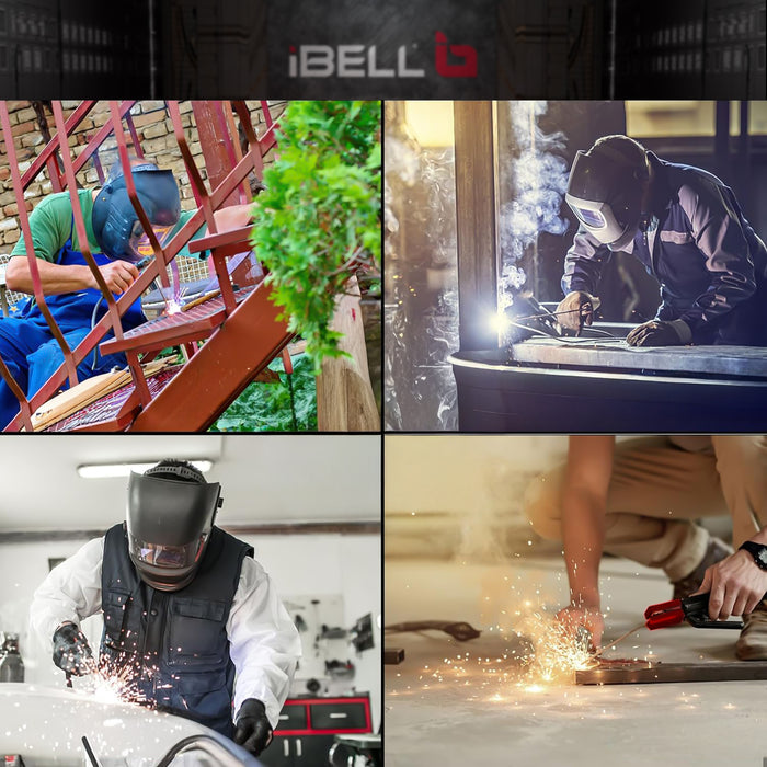 iBELL M200-105 MAG/MMA Welder Flux Cored Wire Gasless AC 220V, 5.0 KvA IGBT Inverter Welder 2 in 1 Flux Core/Solid Wire MAG Welding Machine - 1 Year Warranty