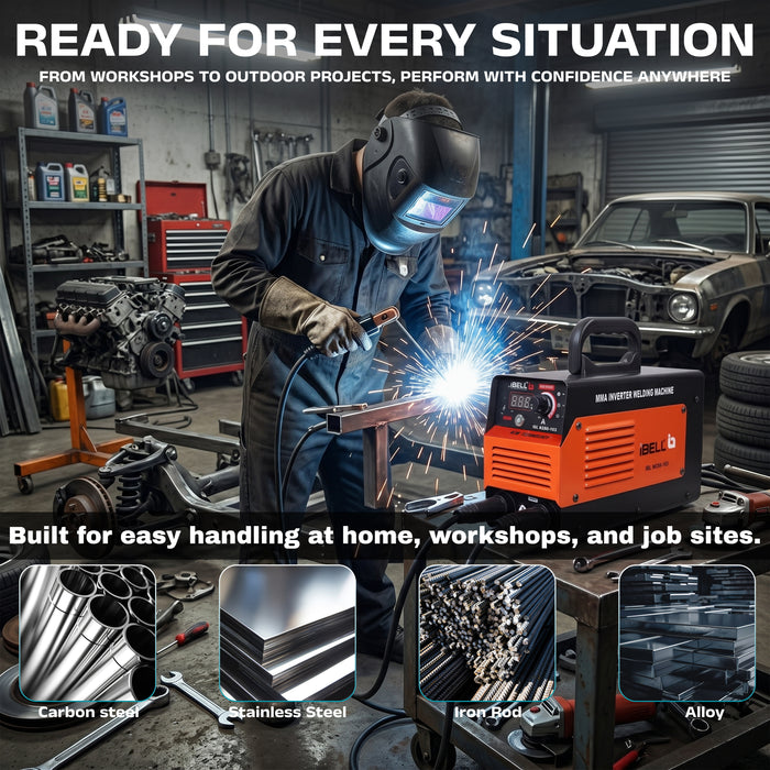 iBELL Inverter ARC Welding Machine (IGBT)M250-103,  250A with Hot Start,Anti-Stick,Arc Force,Power Boost Functions- 1 Year Warranty