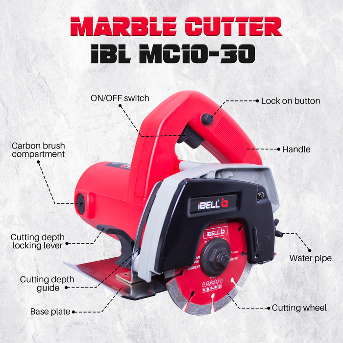iBELL MC10-30 Marble Cutter 1050W, 13800rpm, 110mm- 6 Months Warranty