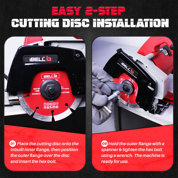 iBELL MC10-30 Marble Cutter 1050W, 13800rpm, 110mm- 6 Months Warranty