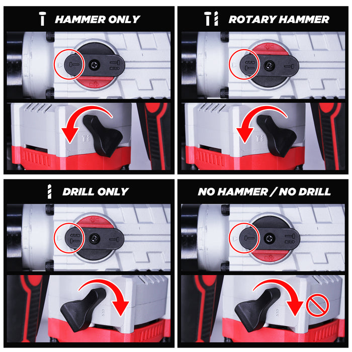iBELL IBL RH32-50 Rotary Hammer Drill  1500W  Concrete Drilling Machine |SDS Plus 32mm| 950 RPM 4500 BPM Heavy Duty Hammer Drill | 3 Mode Drilling, Hammer Drilling & Chiselling Tool