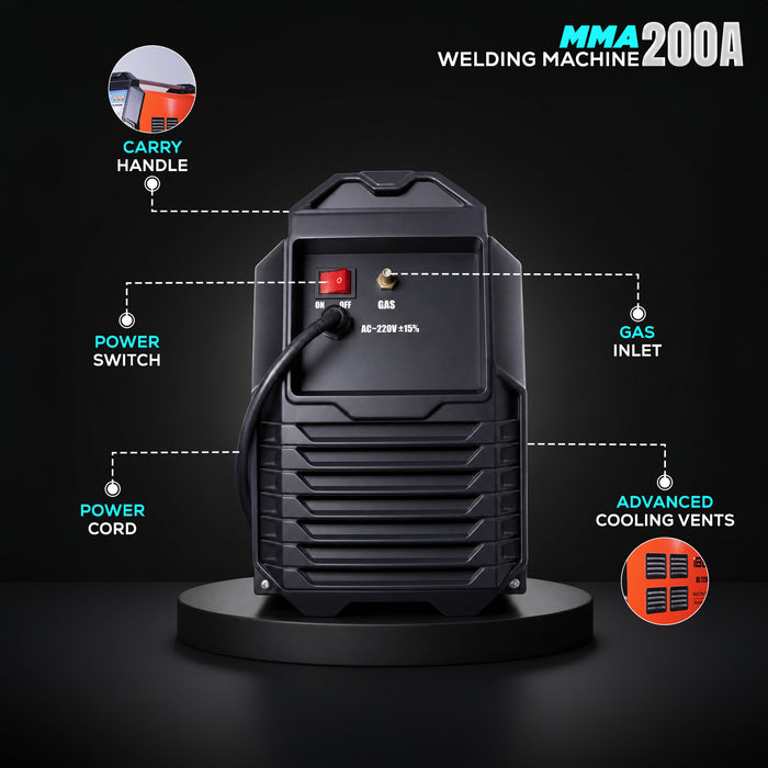 iBELL AC/DC TIG-MMA Inverter Welding Machine T220-108, 220A, 220V, IGBT, Anti Stick, with 10nos Tungsten Rods & All Accessories Included - 1 Year Warranty