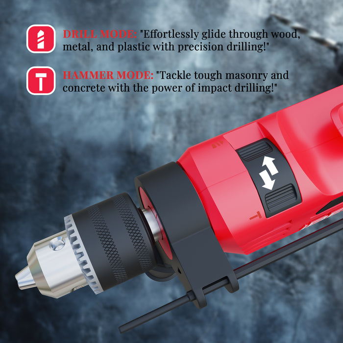 IBELL Impact Drill (Manual chuck), 650W, Copper Armature, Chuck 13mm, 2800 RPM, 2 mode selector, Forward/Reverse with variable speed