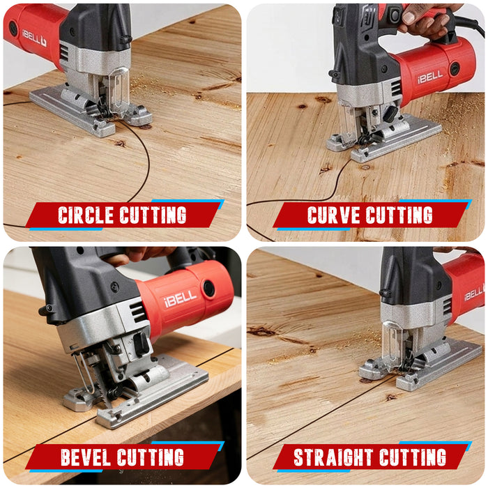 iBELL JS10-70 Jig Saw 700W, 500-3000rpm, Bevel Cutting, Variable Speed - 6 Months Warranty