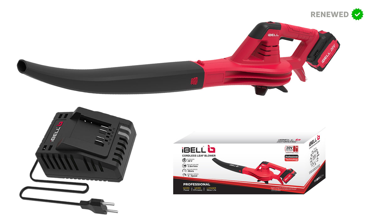 RENEWED - IBELL One Power Series Cordless Leaf Blower LB20-28 20V 280W 4Ah Battery & Charger with 6 months warranty
