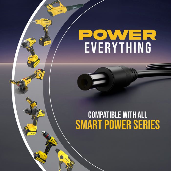 iBELL VORMIR SMART POWER SERIES 12.6V 1.5A Line Charger | 24W Li-ion Battery Charger | Compatible with VORMIR SPS Cordless Tools – VR LXC1C LN