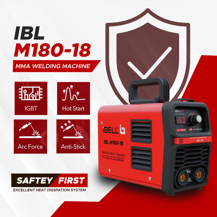 IBELL M180-18 IGBT, MMA Welding, Arc Welding Machine, 220V, 180A, 6.1KVA