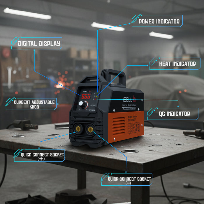 IBELL Inverter ARC Welding Machine (IGBT) M200-77SC, 200A with Built-in Hot Start and Anti-Stick Functions