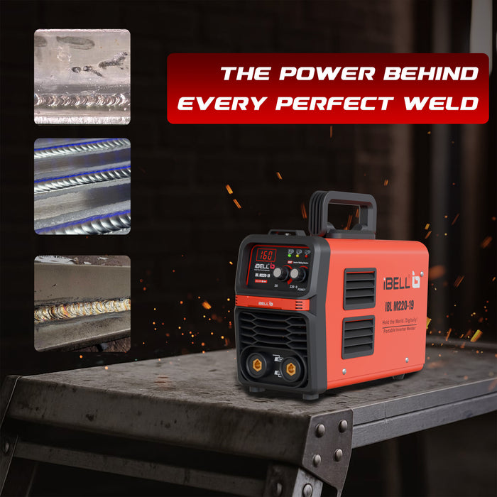 iBELL IBL M220-19 Inverter ARC Welding Machine | 220A, VRD, Anti-Stick, Adjustable Arc Force, IGBT Technology | 220V ±15% | Portable MMA Welder for Home & Industrial Use