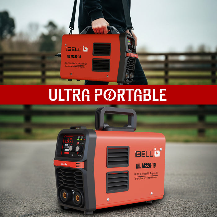 iBELL IBL M220-19 Inverter ARC Welding Machine | 220A, VRD, Anti-Stick, Adjustable Arc Force, IGBT Technology | 220V ±15% | Portable MMA Welder for Home & Industrial Use