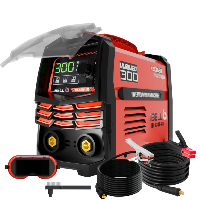 iBELL IBL M300-18D Inverter ARC Welding Machine 300A | IGBT Technology | Adjustable Hot Start, ARC Force & VRD | Lift TIG Mode | Anti-Stick | 1.0–5.0mm Electrode Support | 2-Year Warranty