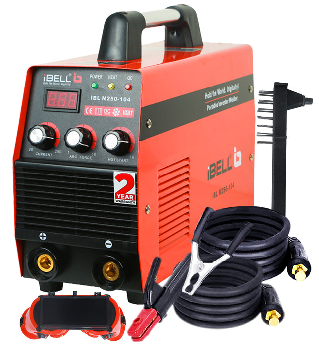 iBELL M250-104, ARC (IGBT) 250A with Hot Start, Anti-Stick Functions, Arc Force Control Inverter Welding Machine
