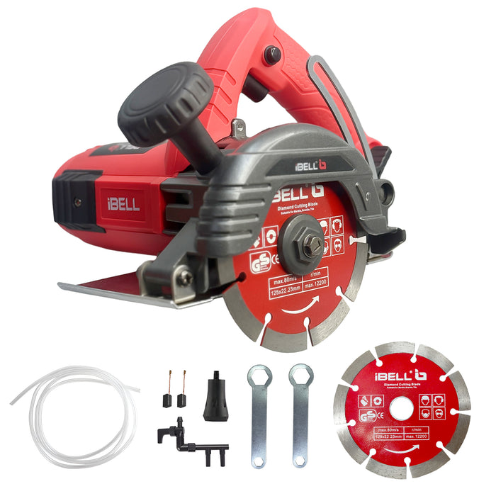 iBELL IBL MC25-60 Heavy-Duty Marble Cutter | 1600W High-Speed Motor | 14,000 RPM | 125mm Wheel Support | 38mm Cutting Depth | Large Stable Base Plate for Precision Cutting of Marble, Granite, Tile & Stone