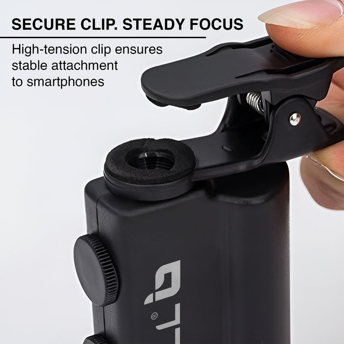 iBELL Professional Pocket Microscope with Phone Clip, 60X–100X Magnification, Optical Glass Lens, LED Illumination, Portable Handheld Microscope for Inspection and Educational Use