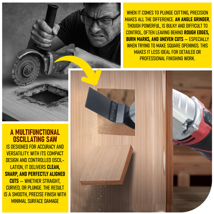 iBELL MT32-28 Multi-Functional Oscillating Tool, 280W Motor, 6-Speed Control 10,000–21,000 SPM, 3.2° Oscillation, Compact Power Tool for Cutting, Scraping, Sanding, DIY & Professional Use – 6 Months Warranty