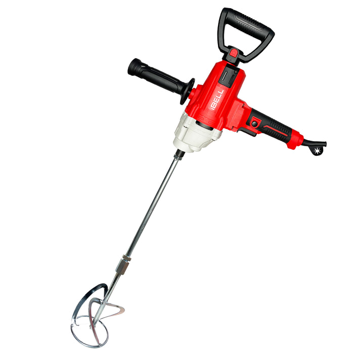 IBELL Handheld Paint Mixer Electric Stirrer Paint Cement Putty Paste Feed Mixer Blender Multipurpose Stirring Machine 1200W