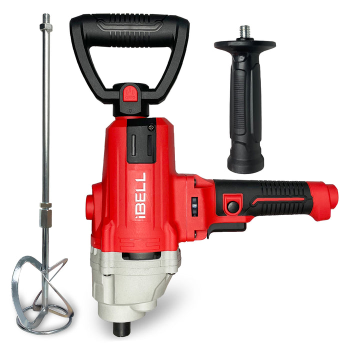 iBELL PM12-50S Paint Mixer | 1200W Electric Stirrer with Variable Speed Control | 1050 RPM High-Speed | Heavy Duty 220V Handheld Blender for Paint, Cement, Putty, and Paste | 6-Month Warranty