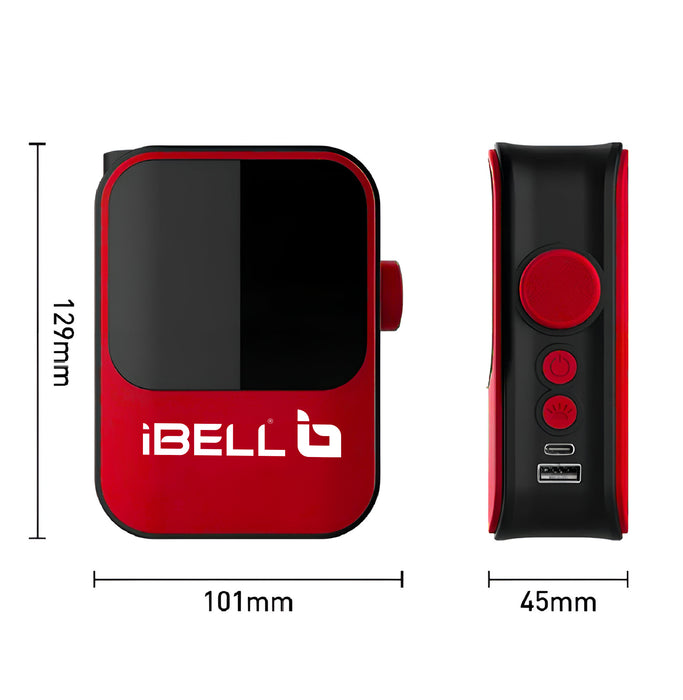 iBell PT17-93 Portable Battery-Powered Tire Inflator with Digital Pressure Gauge, LED Light, and Auto Shut-Off