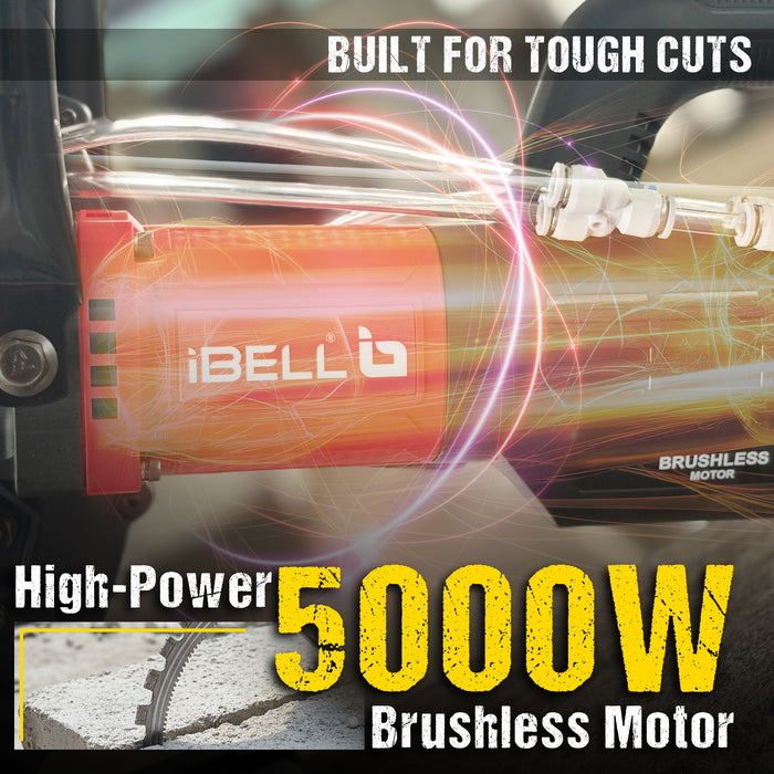 IBL RS50-40 5000W Brushless Concrete Ring Saw with 410mm Blade, 310mm Deep Cutting Capacity and Variable Speed 0–2520 RPM for Masonry & Reinforced Concrete