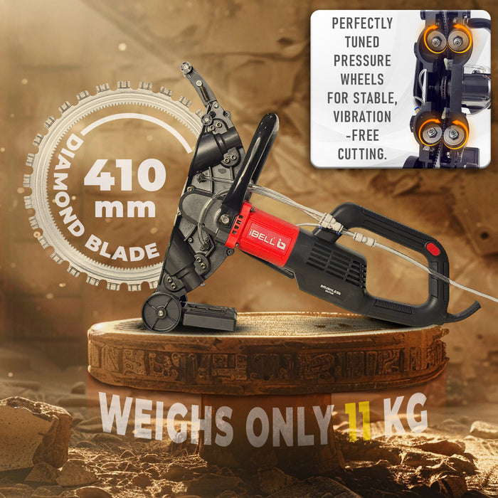 IBL RS50-40 5000W Brushless Concrete Ring Saw with 410mm Blade, 310mm Deep Cutting Capacity and Variable Speed 0–2520 RPM for Masonry & Reinforced Concrete