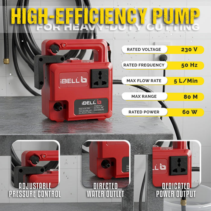 IBL RS50-40 5000W Brushless Concrete Ring Saw with 410mm Blade, 310mm Deep Cutting Capacity and Variable Speed 0–2520 RPM for Masonry & Reinforced Concrete