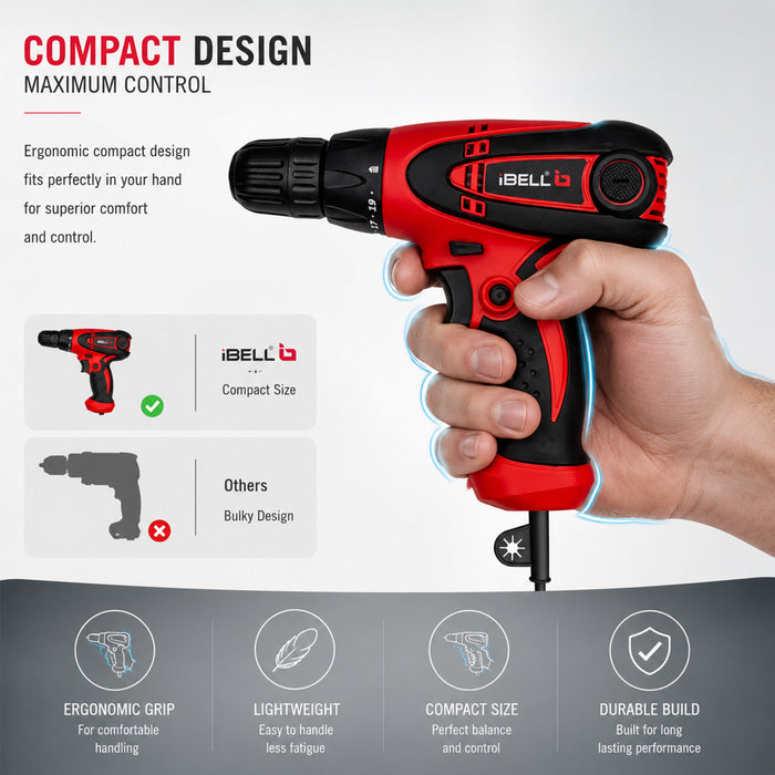 iBELL Electric Screwdriver Model: IBL SD10-86,Dia 10MM,280W,750 RPM - 6 Months Warranty