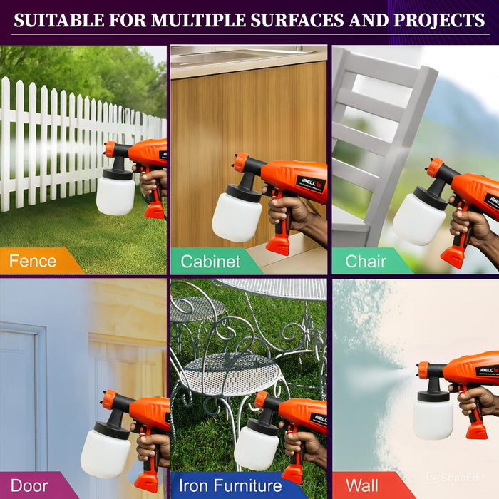 Ibell HVLP Paint Sprayer SG60-26, 400W, Copper Armature, Paint Reservoir 800Ml, Max Flow: 800Ml/Min, Corded Electric