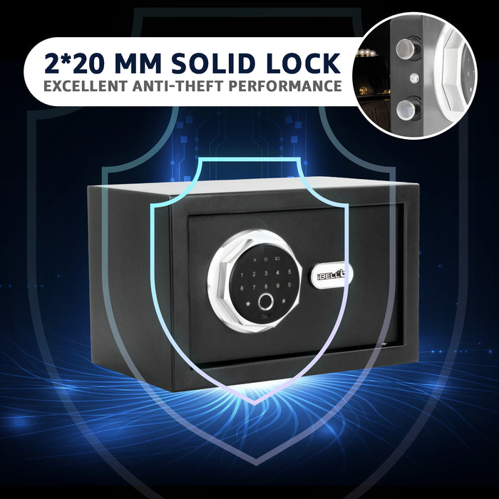 iBELL IBL SL-20F Digital Fingerprint Safe Locker for Personal and Office Use | 20L Biometric Electronic Safe Locker with Interior Light and Emergency Key Access