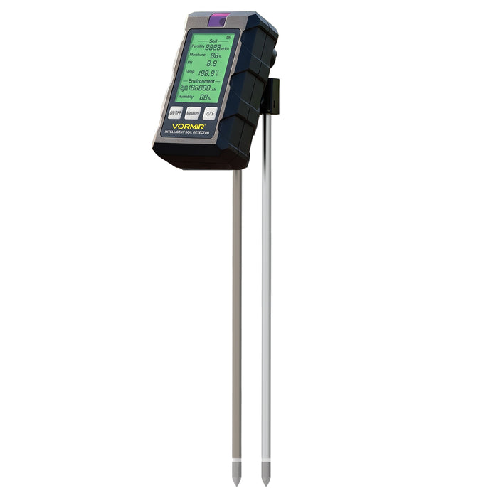 VORMIR VR SM32-22 6-in-1 Digital Soil Tester, Soil Fertility, Moisture, pH, Temperature, Sunlight & Humidity Meter, Soil Health Analyzer for Garden, Farm, Lawn, Greenhouse & Indoor Plants, 12 Months