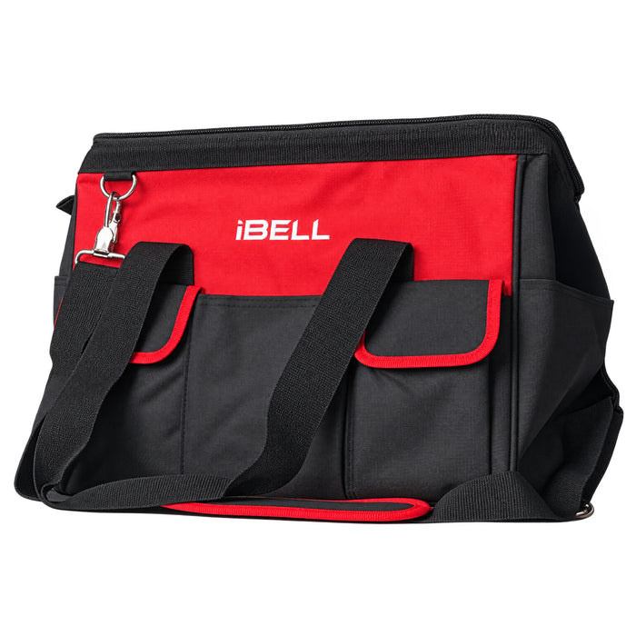 iBell 14'' Multipurpose Tools Storage Open Mouth Bag for Easy & Convenient Storage, RED & BLACK