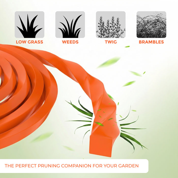 iBELL Brush Cutter Trimmer Line | 100% Nylon Rope Bundle for Brush Cutter (15m, 2.0mm Square) | Grass Cutter, Trimmer & Tap-N-Go Compatible | Suitable for All Types of Brush Cutters