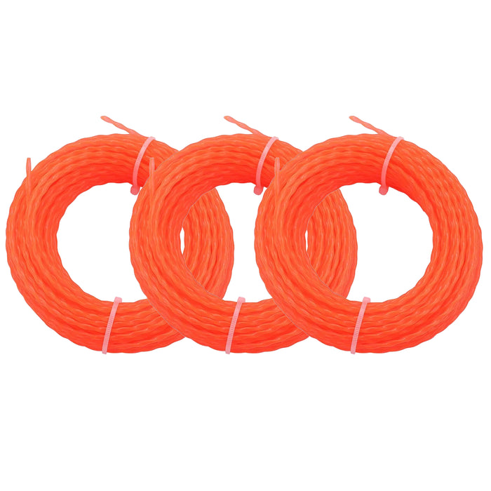 iBELL Brush Cutter Trimmer Line | 100% Nylon Rope Bundle for Brush Cutter (15m, 2.0mm Square) | Grass Cutter, Trimmer & Tap-N-Go Compatible | Suitable for All Types of Brush Cutters