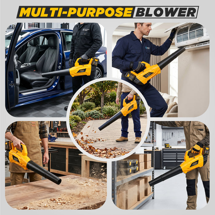 IBELL VORMIR VR BB20-65 Cordless Brushless Blower 20V Double Battery | 900W | 22000RPM | 55m/s Wind Speed | 700m³/h (412 CFM) Air Flow | Battery Leaf Blower for Garden & Cleaning