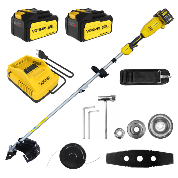 iBELL VORMIR VR BB40-42 40V (20V+20V) Cordless Brush Cutter | BLDC Motor | 4500/5300/6000 RPM Triple Speed | Ø420mm Blade | Dual 4.0Ah Batteries | Heavy-Duty Trimmer | 6 Months Warranty