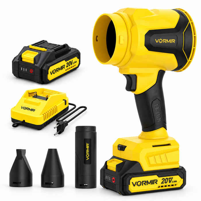 VORMIR VR BL21-55 Cordless Leaf Blower Brushless, 20V MAX, 32000 RPM, 200 km/h Max Air Speed, 534 m³/h Air Volume, 6-Speed Variable Adjustment, Class II, Powerful Garden & Yard Blower, 12 Months Warranty