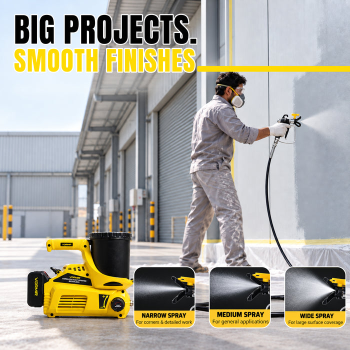 VORMIR VR CS21-50 Cordless Paint Sprayer 20V Lithium-Ion Battery | 500W Brushless Motor | 1000–2500 PSI | 1.1L/Min Flow Rate | Portable Electric Spray Gun for Wall, Wood & Furniture Painting, 12 Months Warranty