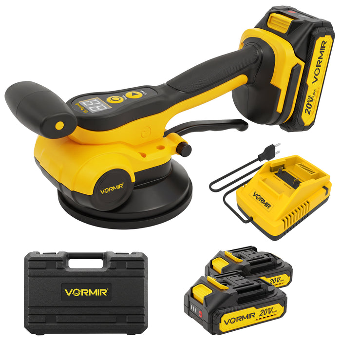 VORMIR VR CT21-13 Cordless Vacuum Tile Vibrator, 20V, 2800-5500 RPM, 130mm Suction Cup, Up to 50kg Suction Capacity, Tile, Glass & Marble Installation Tool, for Tiles up to 100x100cm
