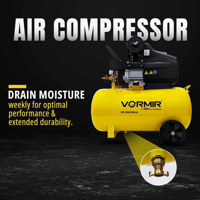 IBELL VORMIR VR DDC50LA  2.0HP Air compressor with 50L tank capacity and discharge of 115PSI