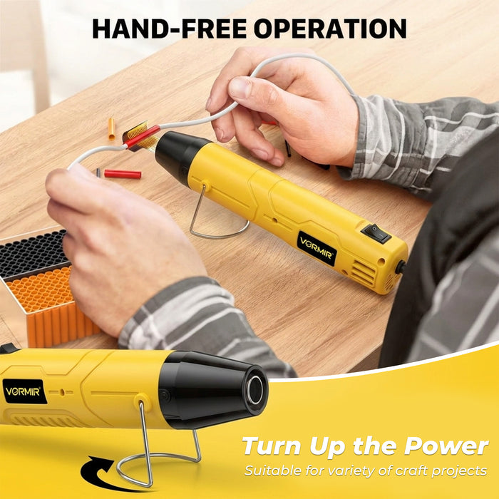 IBELL VORMIR VR HG20-45 Mini Heat Gun 450W | 250–300°C Compact Hot Air Tool for DIY, Craft, Shrink Tubing & Repair Work | Class II Protection | 220-240V Heat Gun-6 months warranty