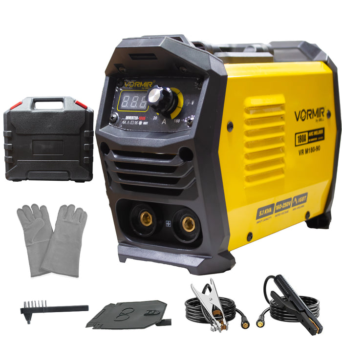 iBELL VORMIR VR M180-90 Inverter Welding Machine | 120A Portable MMA/ARC Stick Welder | IGBT Technology, Hot Start, Anti-Stick, Arc Force | 220V  Compact Welding Equipment for Home, Industrial & Generator Use|1-Year Warranty