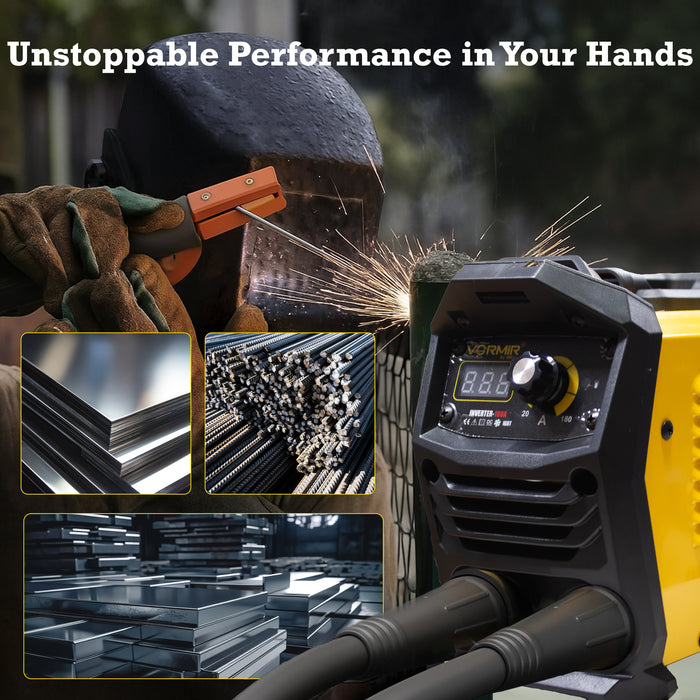 iBELL VORMIR VR M180-90 Inverter Welding Machine | 120A Portable MMA/ARC Stick Welder | IGBT Technology, Hot Start, Anti-Stick, Arc Force | 220V  Compact Welding Equipment for Home, Industrial & Generator Use|1-Year Warranty