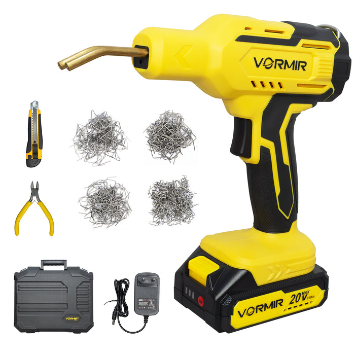 iBELL VORMIR VR PW21-60 Cordless Plastic Welder Tool | 20V DC | 2.0Ah Li-Ion Battery & Charger | 500°C Max | 3 Sec Heat-Up | Auto Shut-Off | 400 Staples | 6 Months Warranty