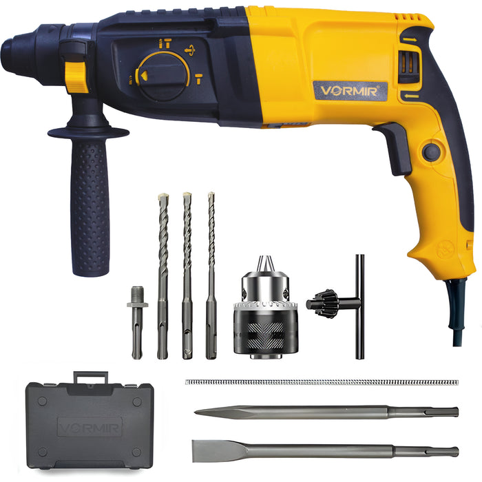 IBELL VORMIR Rotary Hammer Drill Machine VR RH 26-24, SDS Chuck, 800W, Copper Armature, 900RPM, Speed 4000/min, 26 mm, Impact Energy 3J