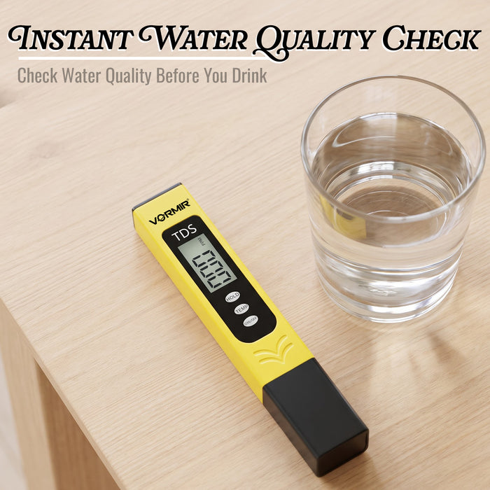 VORMIR VR TM10-99 Digital TDS Meter | 0–9990 PPM Water Quality Tester | ±2% Accuracy | Temperature Compensation | Hold & Auto Power-Off | Portable TDS Testing Pen for Drinking Water, RO & Aquariums, 12 Months Warranty